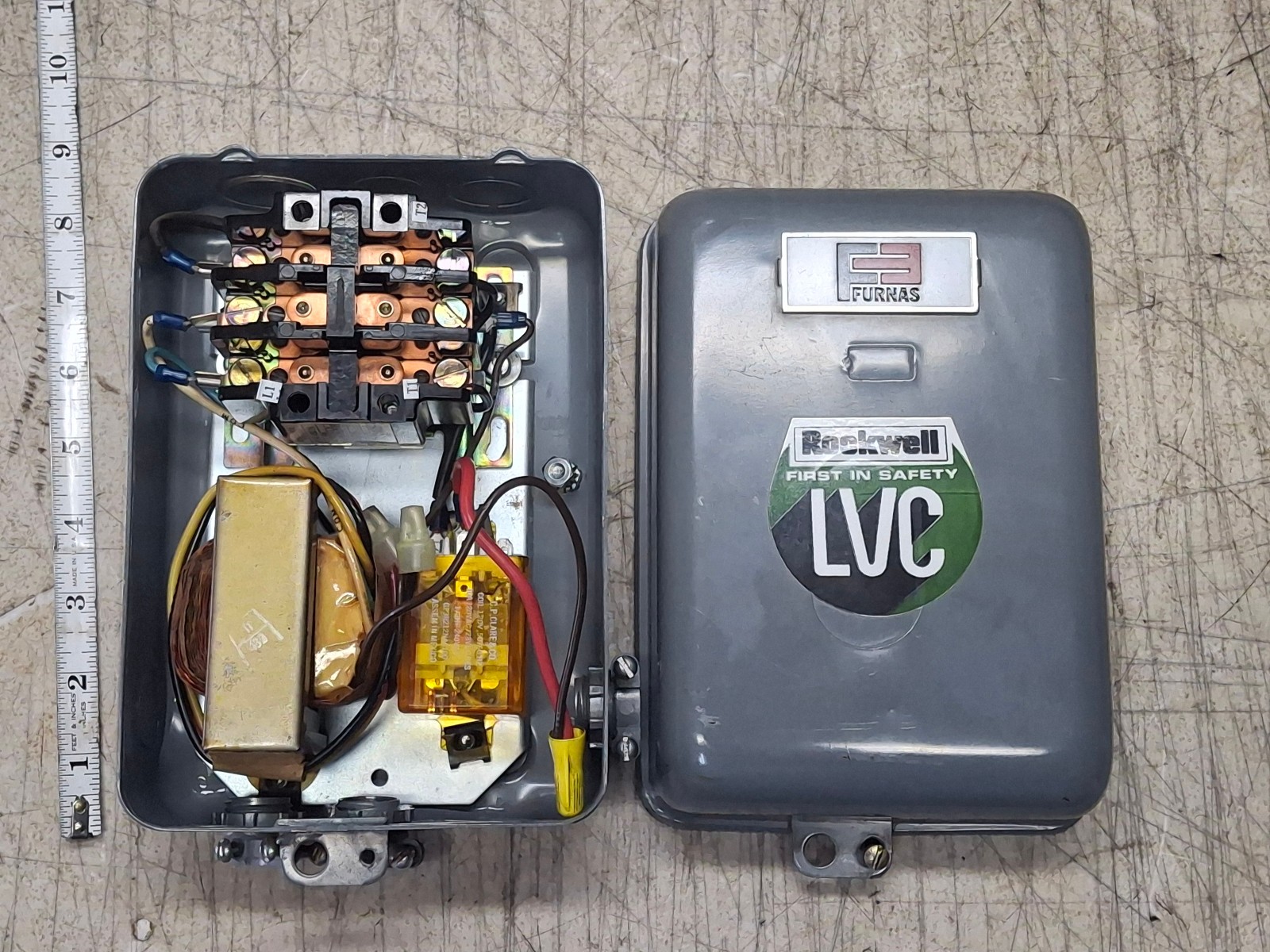 Furnas D18132-9 Motor Furnas Control Electrical Box Delta Rockwell On Off Switch