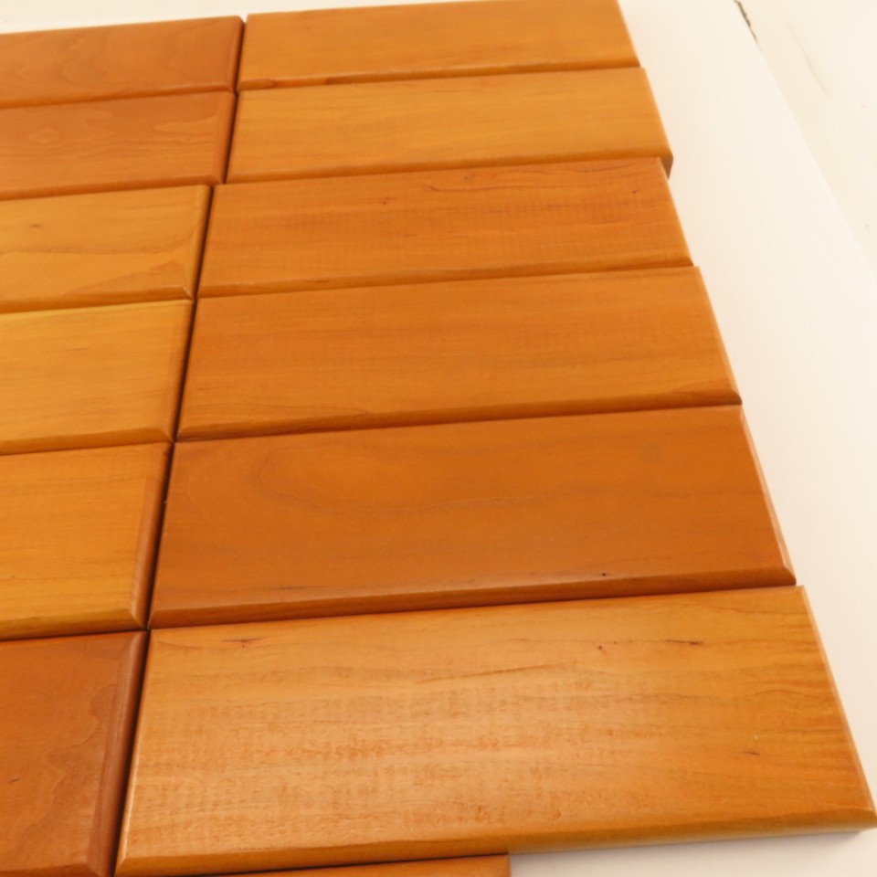 9″ x 3″ x 3/4″ Thick Cherry Wood Plaque Blank Arts Crafts Beveled Edge Lot Of 13