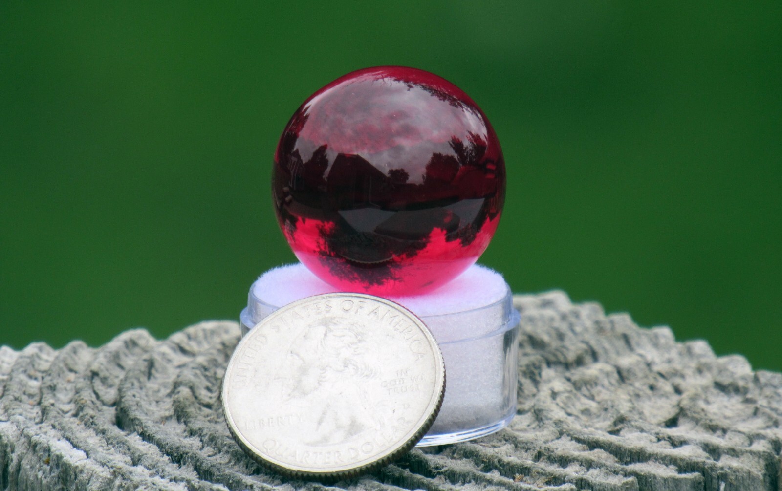 Ruby Ball 25mm Sphere, Corundum, Anxiety Relief, Everyday Carry, Gift