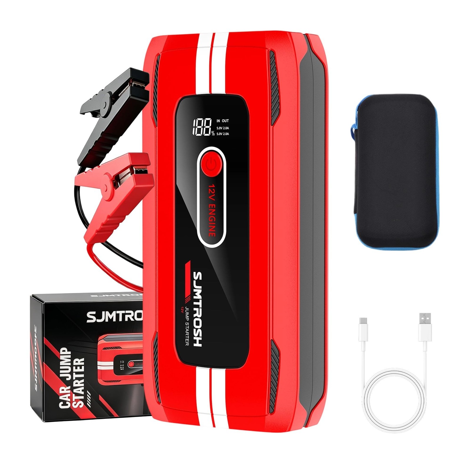 Jump Starter 5000A Peak, Jump Box 12V Battery Jumper Starter Portable, Jump P…