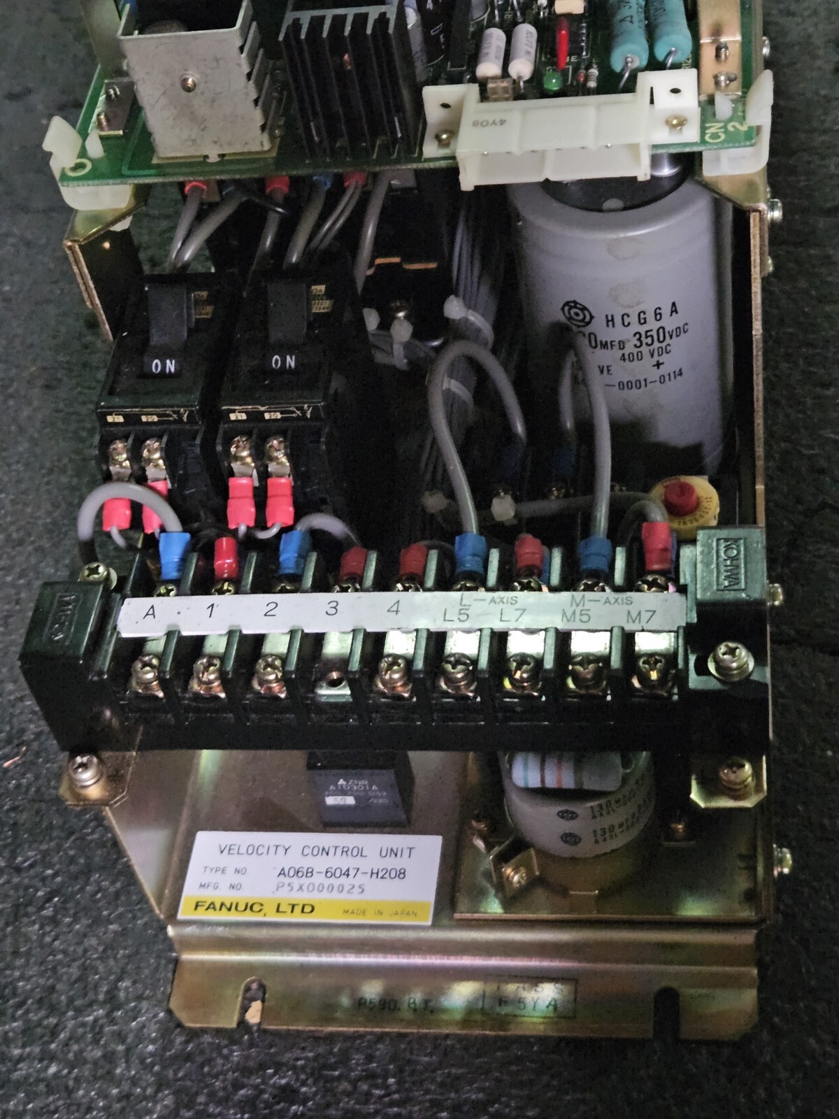 Fanuc A06B-6047-H208 Drive with PCBs A16B-1200-0230/A20B-1000-0220