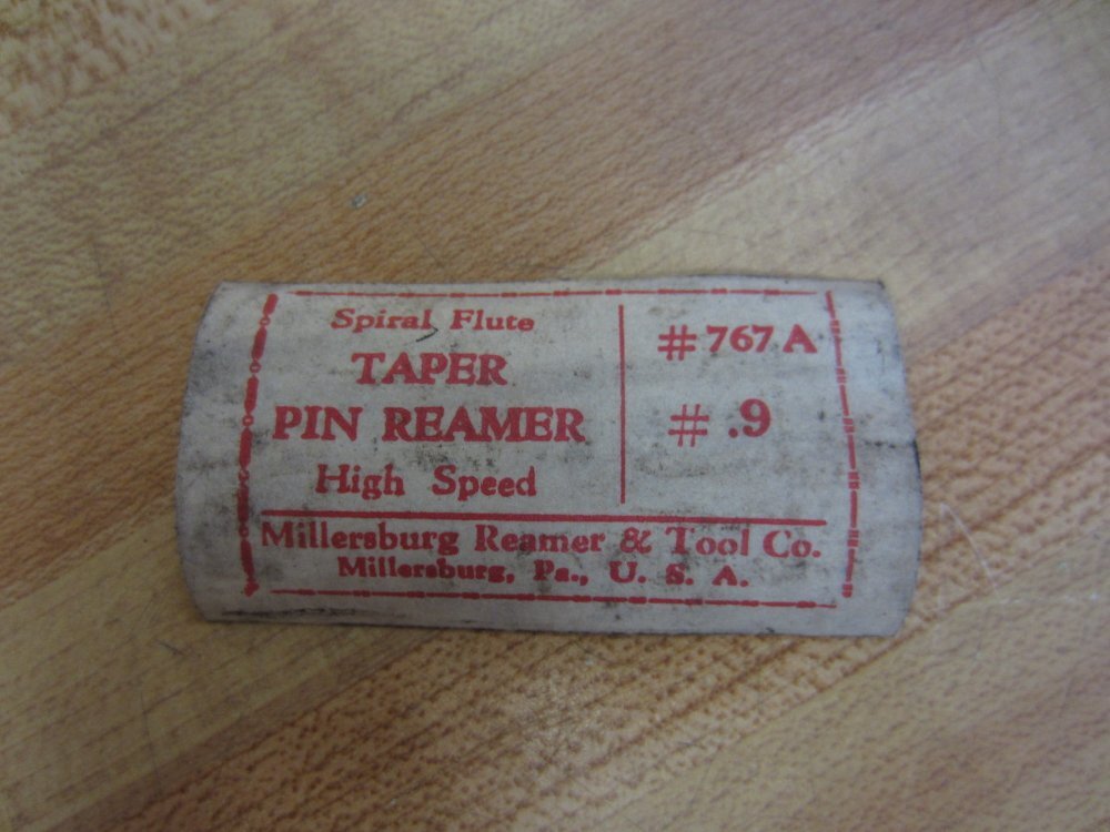 Millersburg Reamer & Tool 767A-.9 Spiral Flute Taper Pin Reamer 767A9