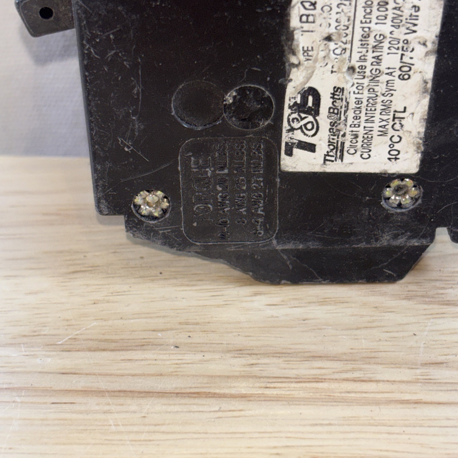 T&B Circuit Breaker TBBQ-2502120 Quadplex 20/50/50/20 4 pole 120/240 VAC-HACR