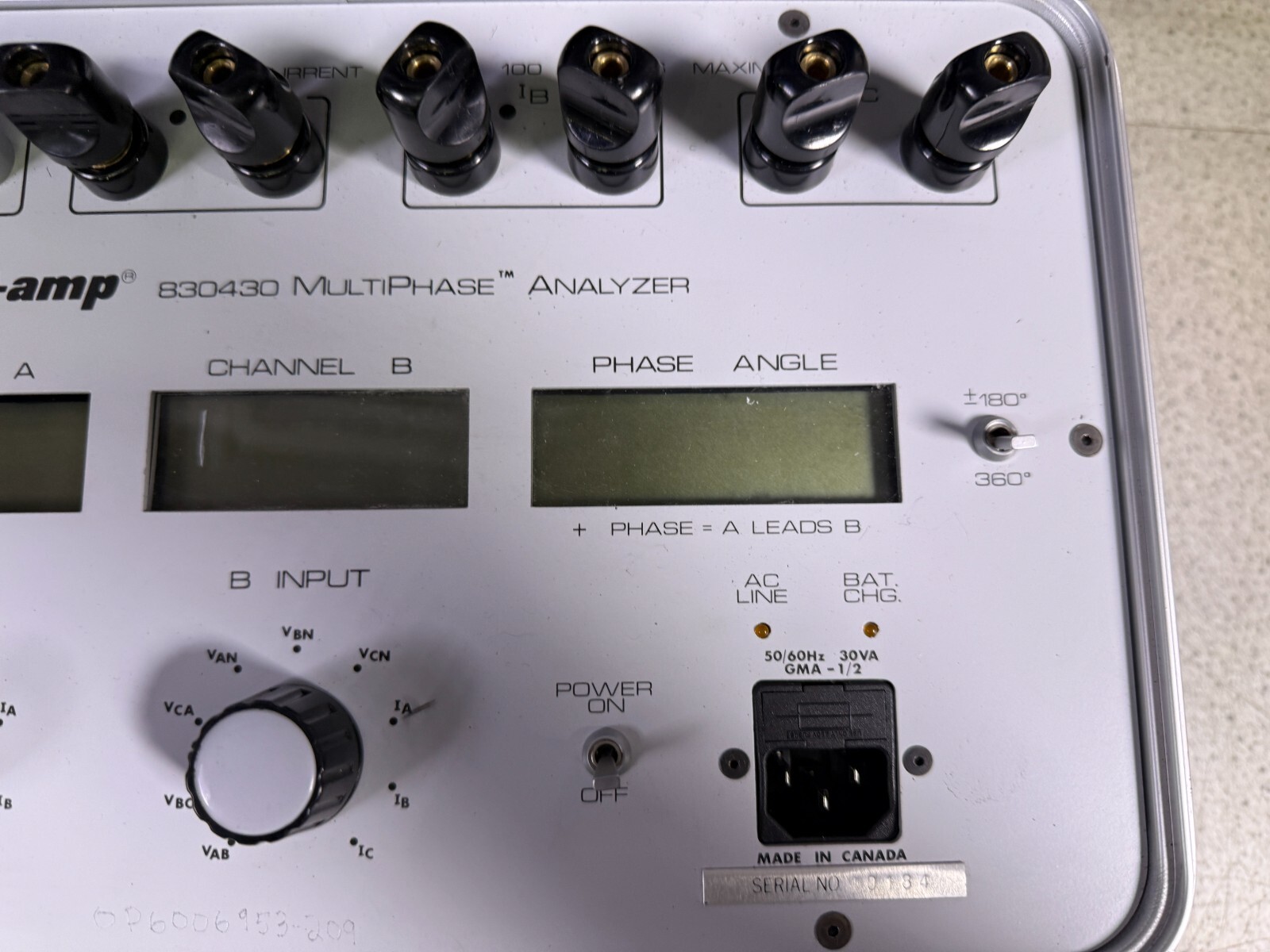 Multi-Amp 830430 Multiphase Analyzer