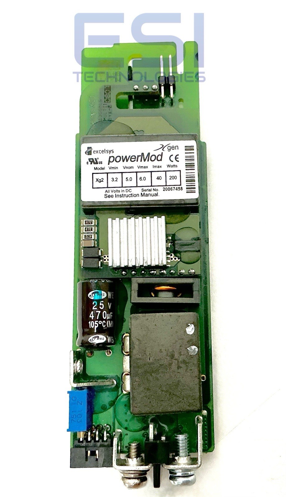 Excelsys PowerMod XG2. Modular 5V 200W Power Supply 3.2V-6.0V 40Amps.