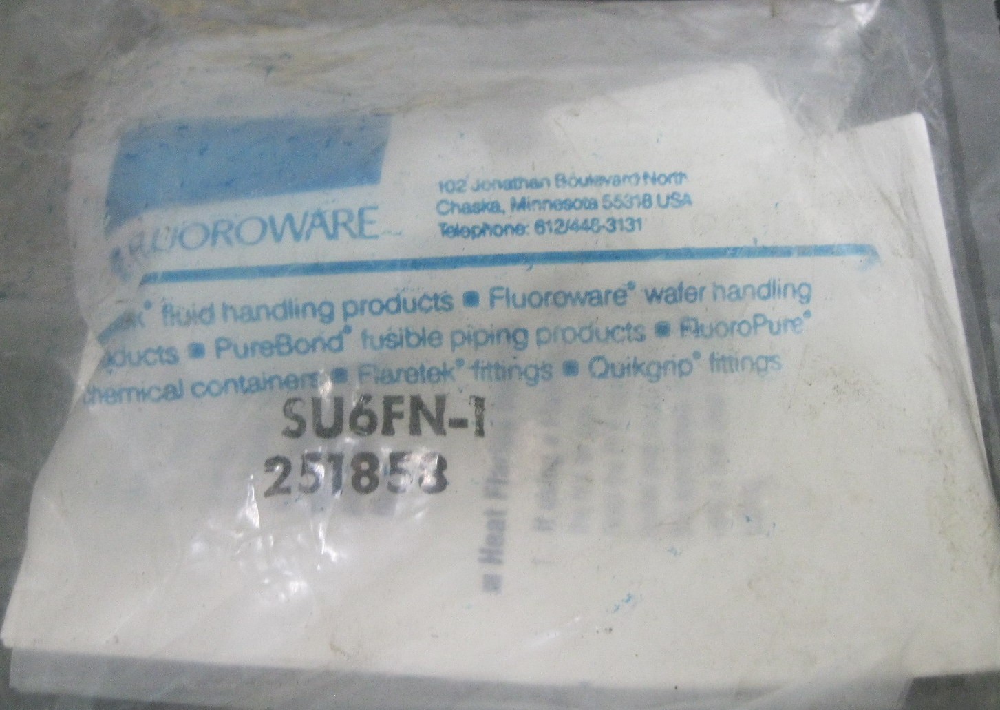 Entegris Fluoroware SU6FN-1 Union 3/8″ OD