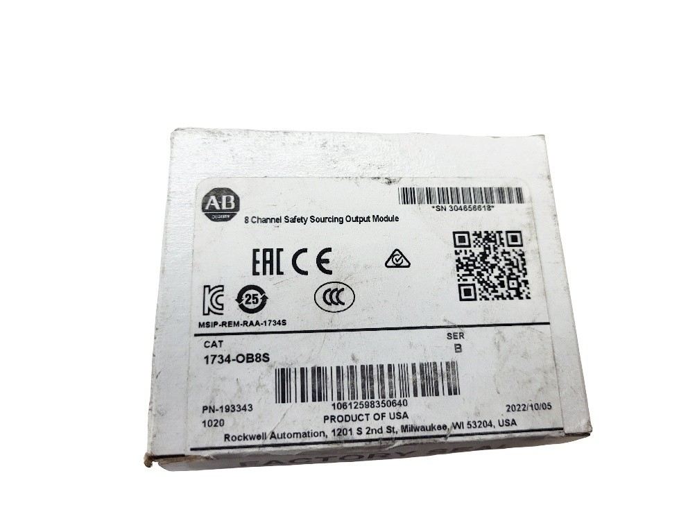 SEALED NEW ALLEN BRADLEY 1734-OB8S /B 8 CHANNEL SAFETY SOURCING OUTPUT MODULE