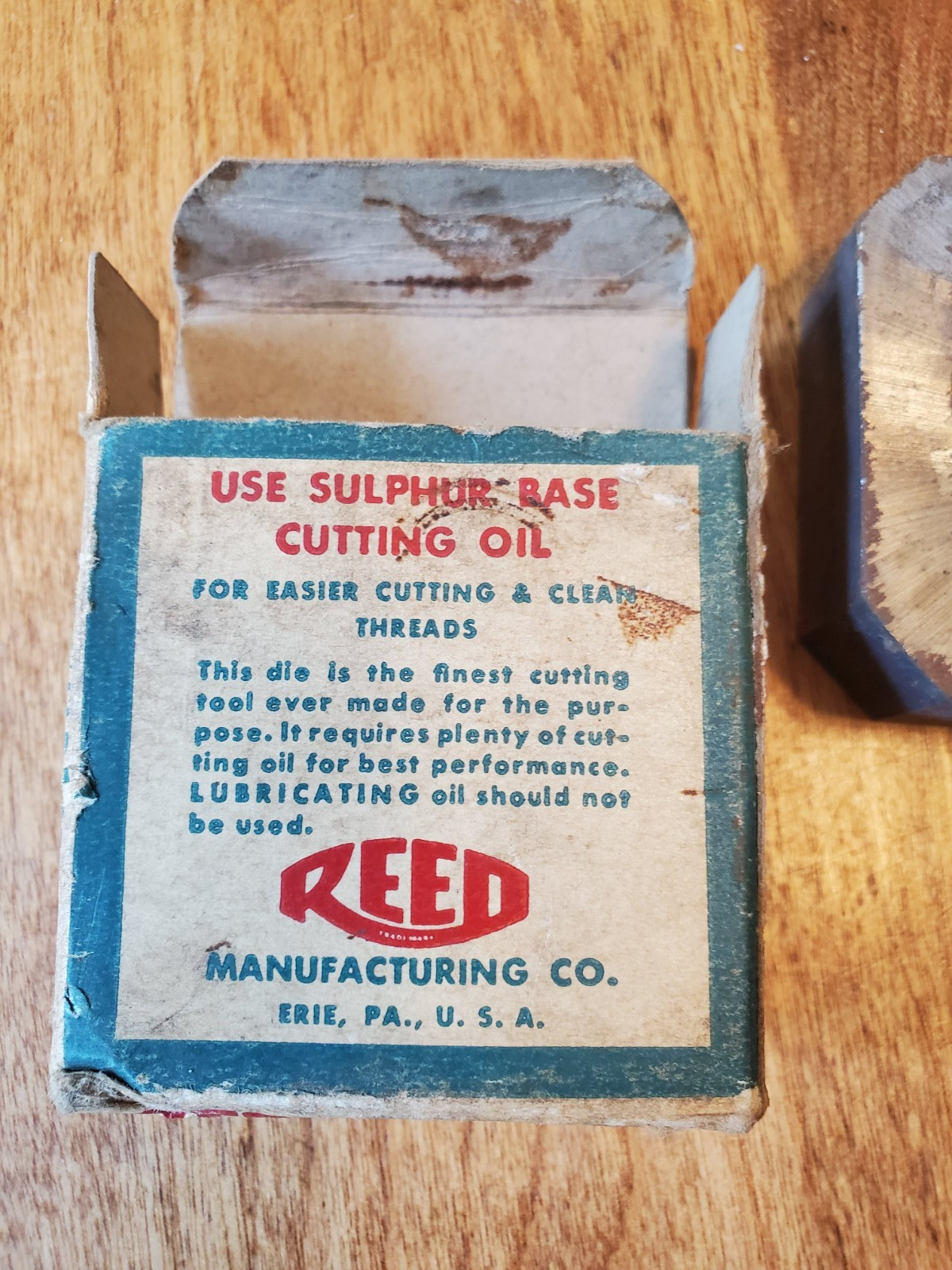 REED 2.5″ Chip-ejecting Die Self-starting Easy Cutting Vintage In Box