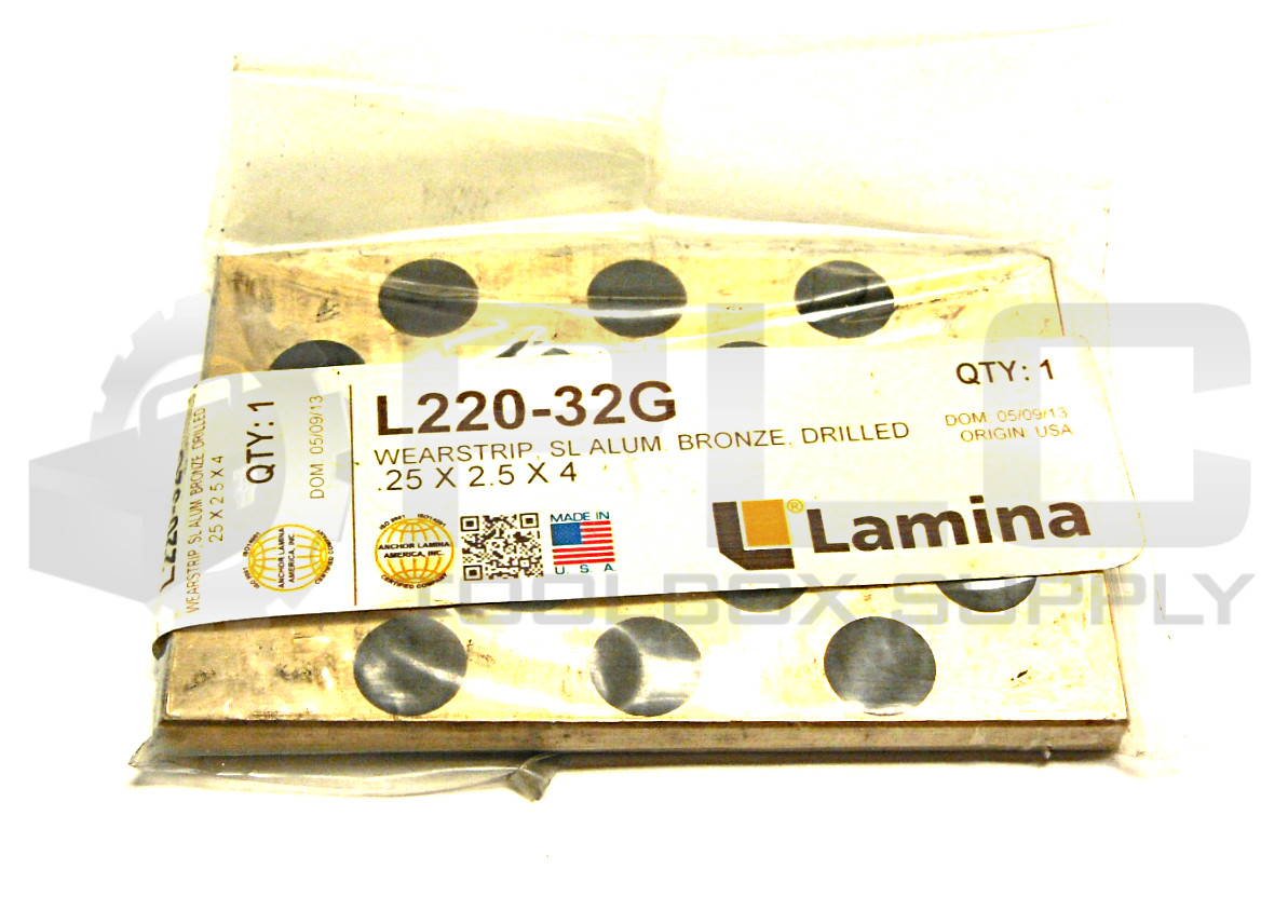 NEW LAMINA L220-32G BRONZE DRILLED WEAR STRIP
