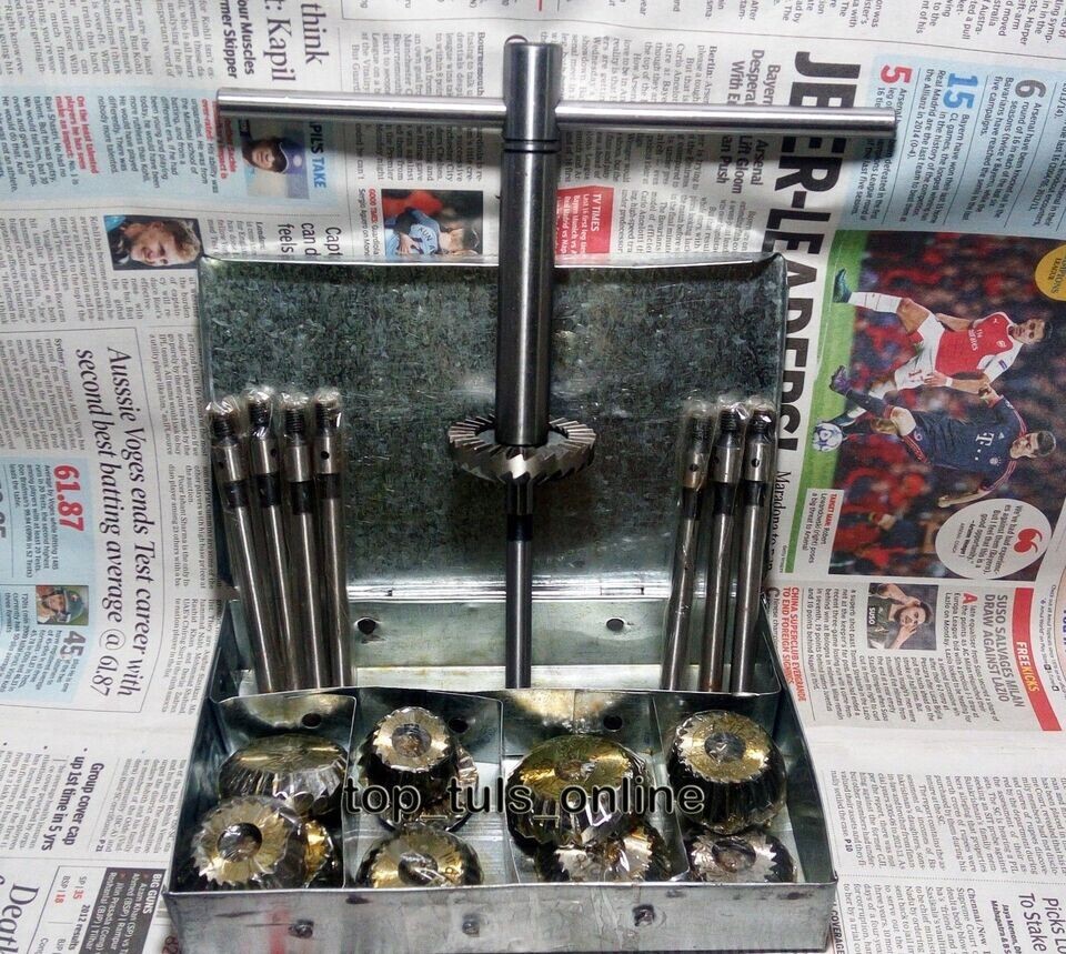 33 x VALVE SEAT CUTTER SET HIGH CARBON STEEL 1.1/8 TO 2.1/8″ 45 DEG