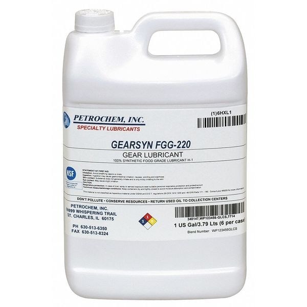 Petrochem Gearsyn Fgg-220-001 1 Gal Gear Oil Jug 220 Iso Viscosity, 90 Sae,