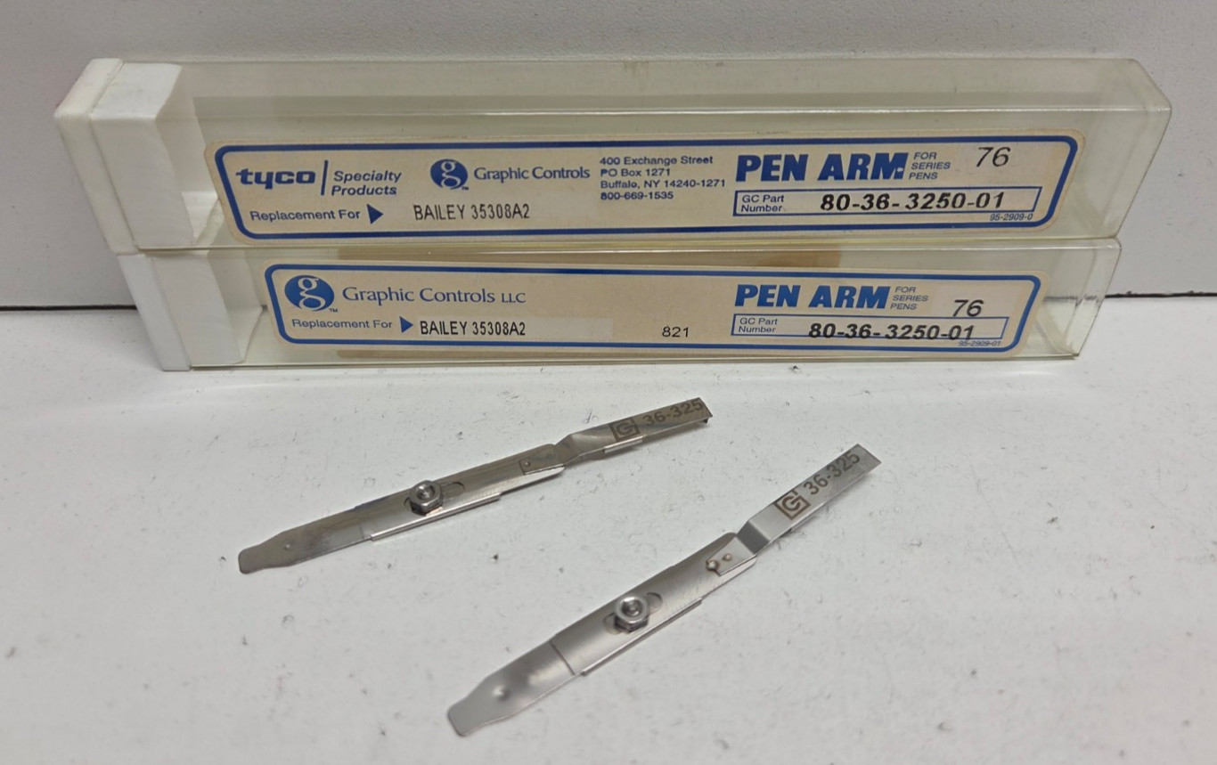 LOT OF 2 NEW IN BOX! GRAPHIC CONTROLS PEN ARM ADAPTERS 35308A2 80-36-3250-01