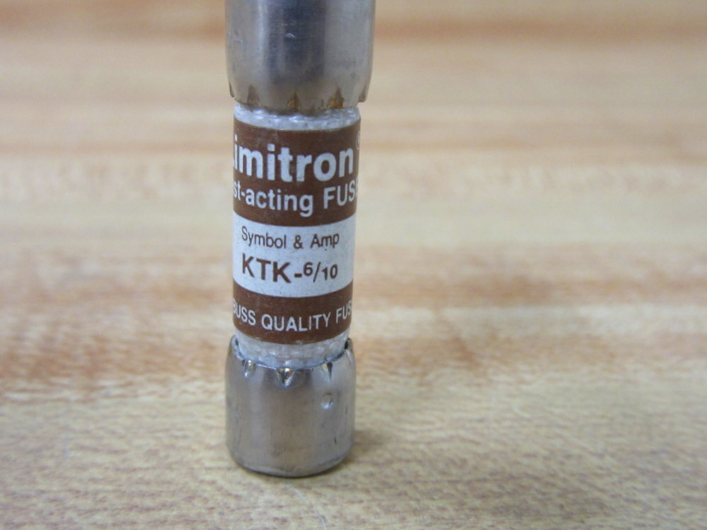 Bussmann KTK-6/10 Limitron Fast-Acting Fuse Cooper KTK6/10 (Pack of 8)