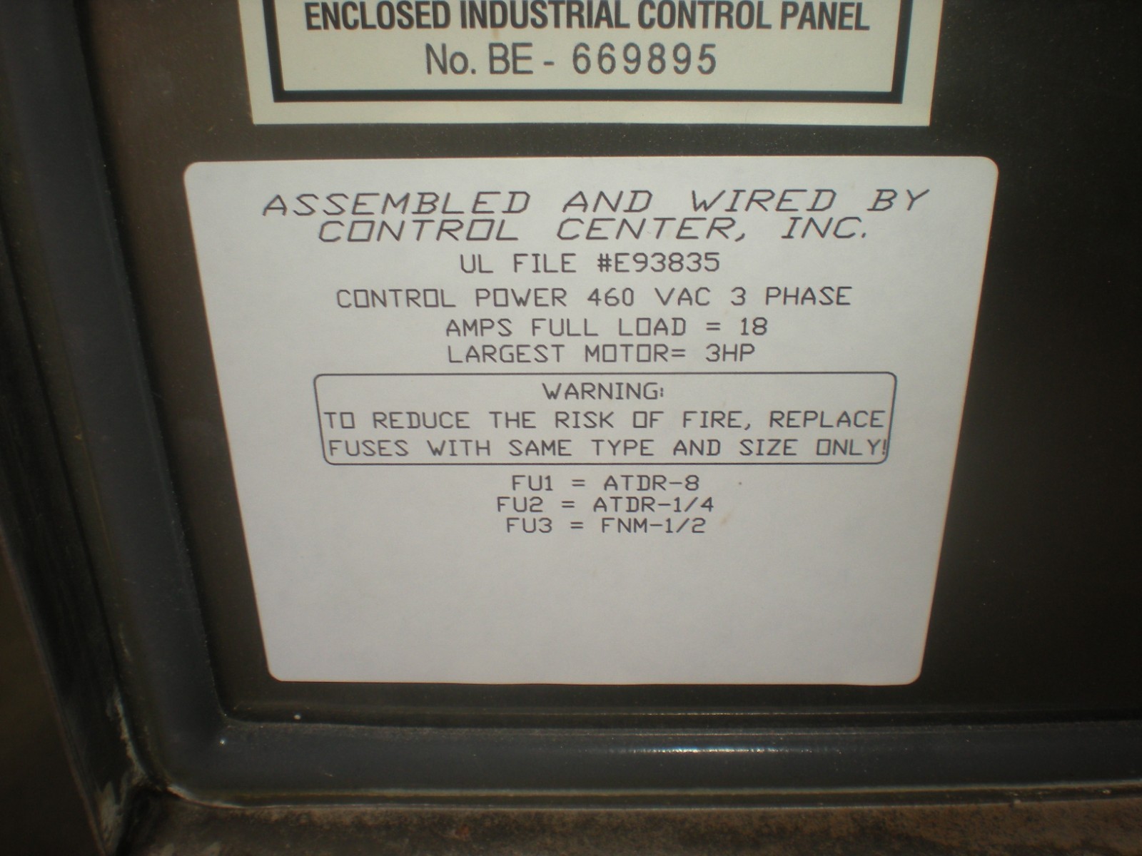 Sweco Model S30S66 Vibro-Energy Separator – 460VAC – 3-Phase – Test Ran OK