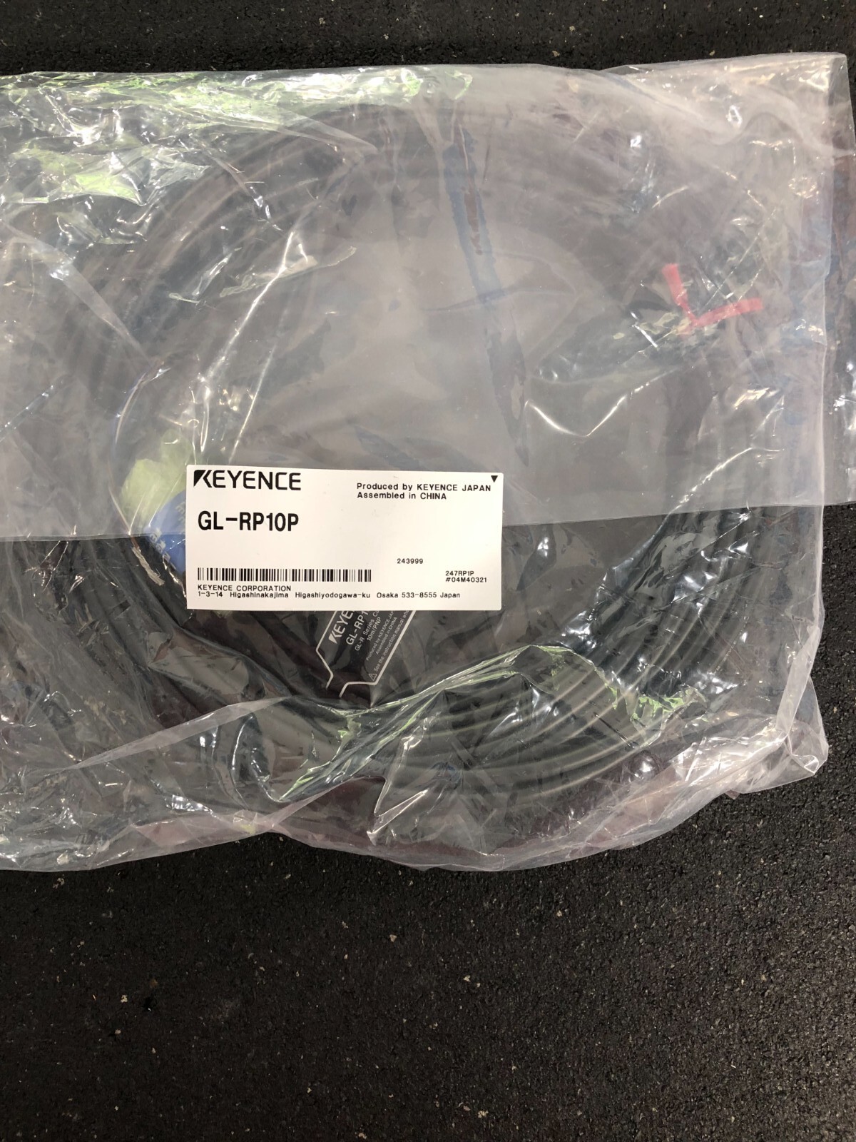 Keyence GL-RP10P, 10-Meter Main Cable, New in Sealed Bag