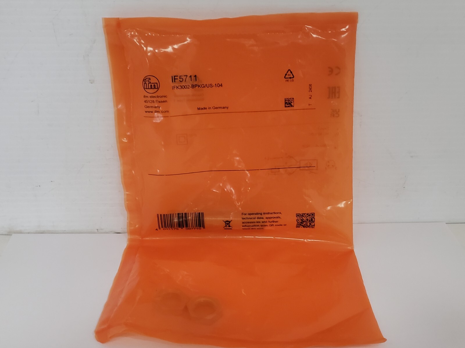 IFM ELECTRONIC IFK3002-BPKG/US-104 INDUCTIVE SENSOR 10-30VDC (IF5711) NIB