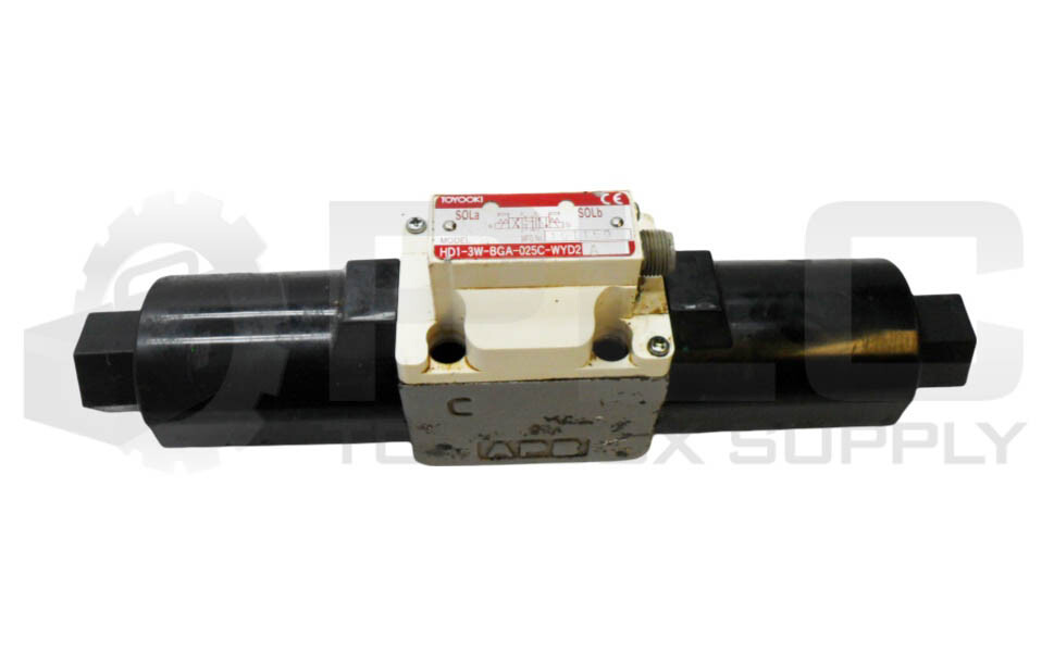 TOYO-OKI HD1-3W-BGA-025C-WYD2A DIRECTIONAL VALVE W/ (2) SLH1 COIL