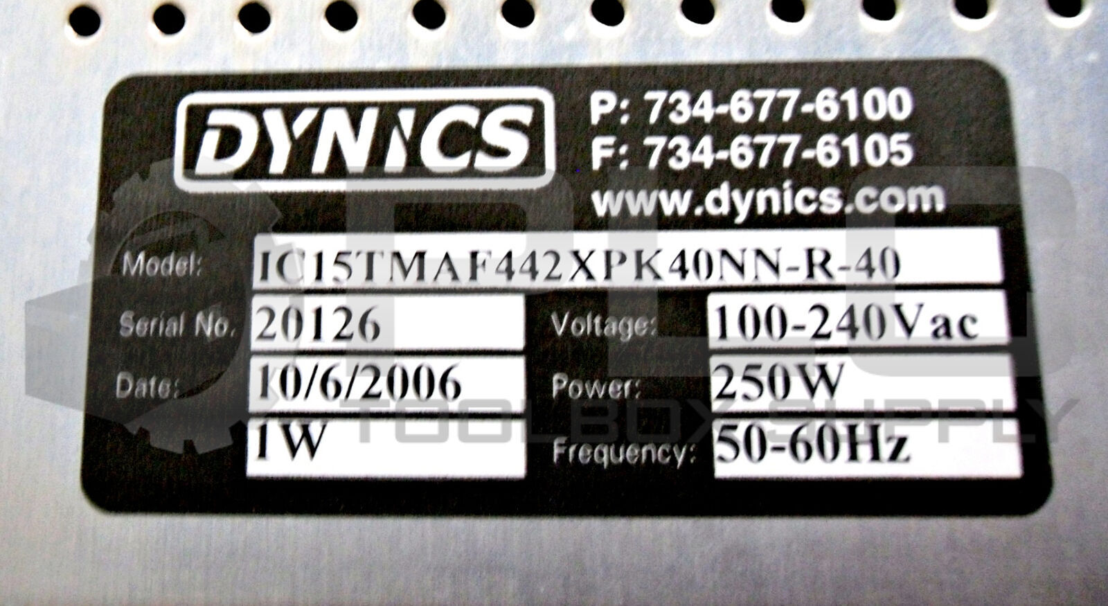 DYNICS IC15TMAF442XPK40NN-R-40 INDUSTRIAL COMPUTER IC15TMAF442XPK40NNR40