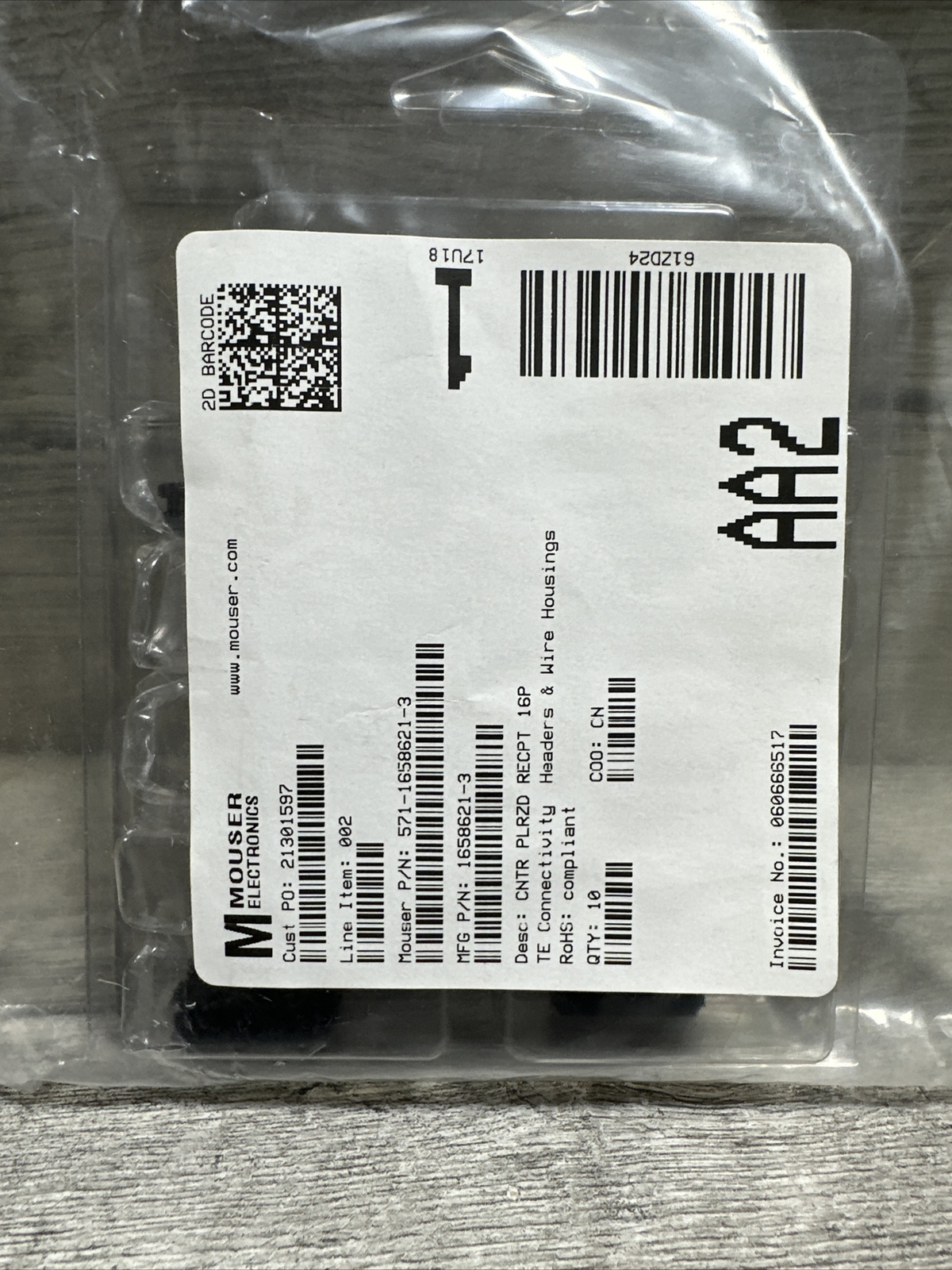 Mouser Electronics Headers & Wire Housings CNTR PLRZD RECPT 16P NOVO L54