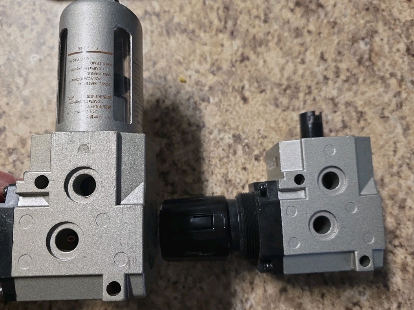 Lot Of 2 SMC NINA-13-794G-XN Pneumatic Filter Regulator Control 0.0 to 0.85 MPa