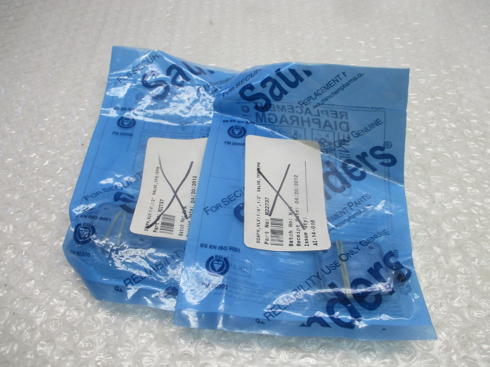 SAUNDERS DP008S6 DIAPHRAGM LOT OF 2 NSMP