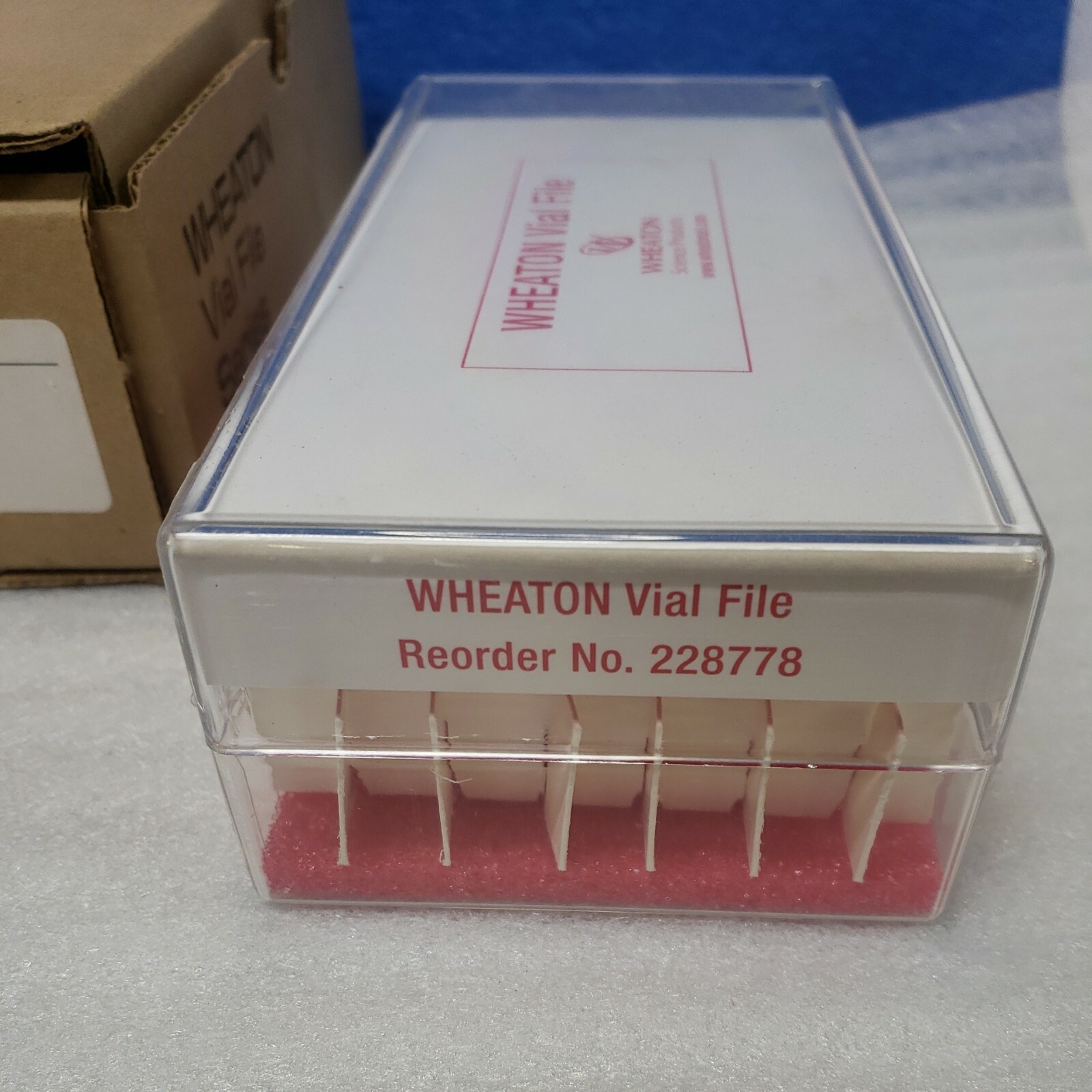 WHEATON 228778SP Vial File Case,Holds 60 Vials | Shelf Pack 228778 1 Per Pack