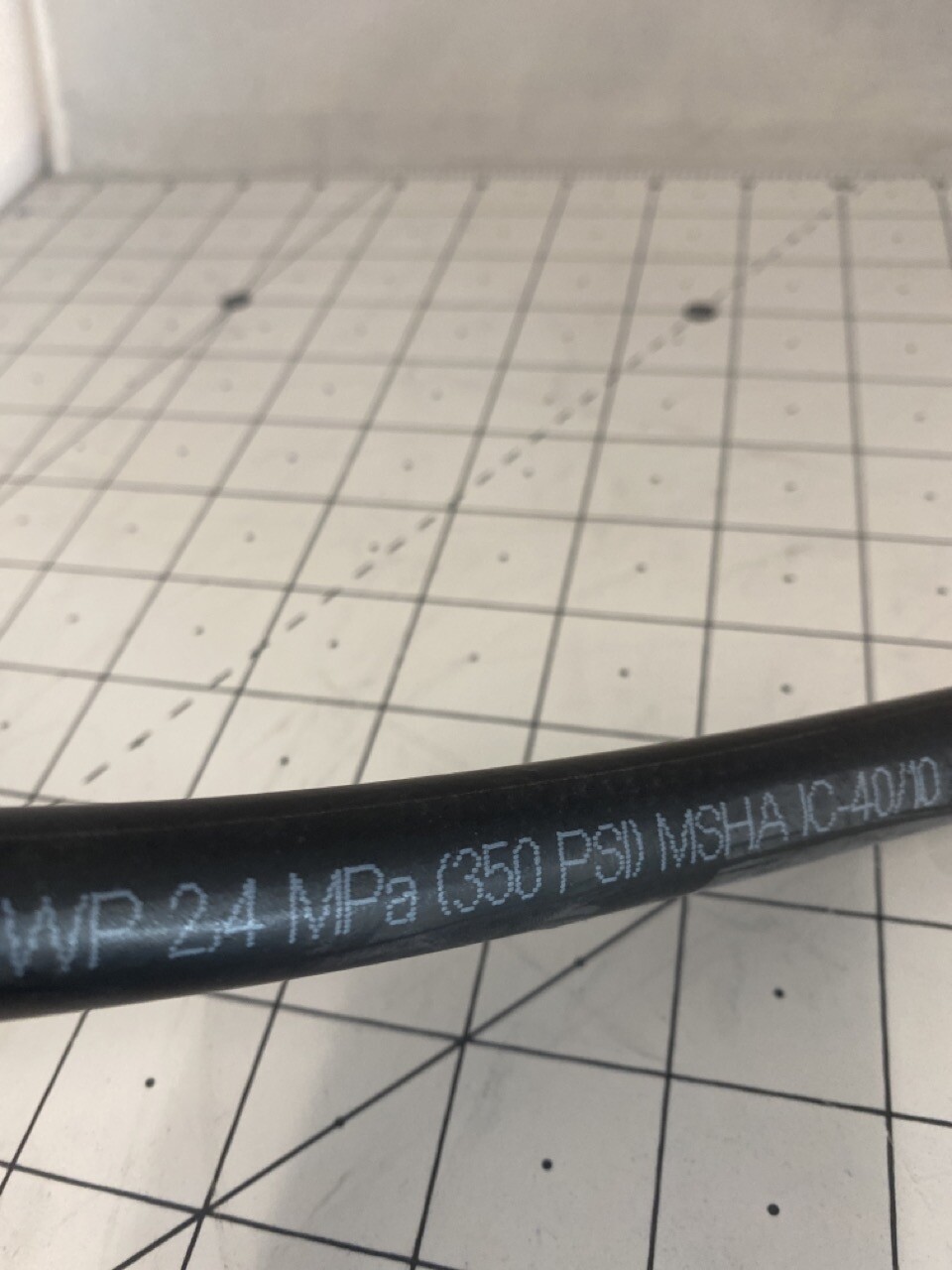 Parker Push-Lok Plus Hose 39″ (3.25ft) PN: 801-6-BLK