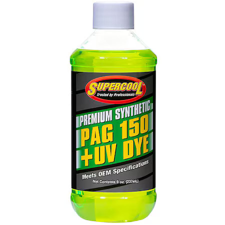 Supercool P150-8D A/C Compressor Pag Lubricant, W/Uv Dye Plastic Bottle