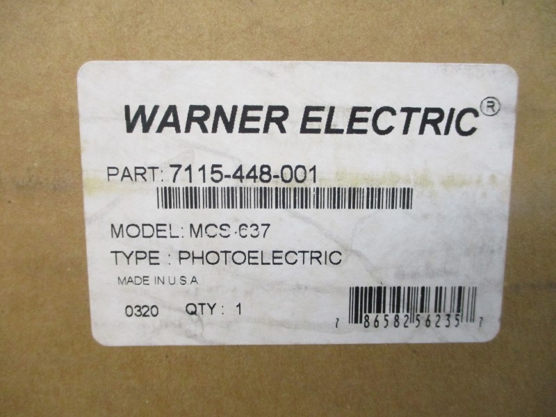 WARNER ELECTRIC 7115-448-001 MCS-637 22-28VDC 0.25A NSMP