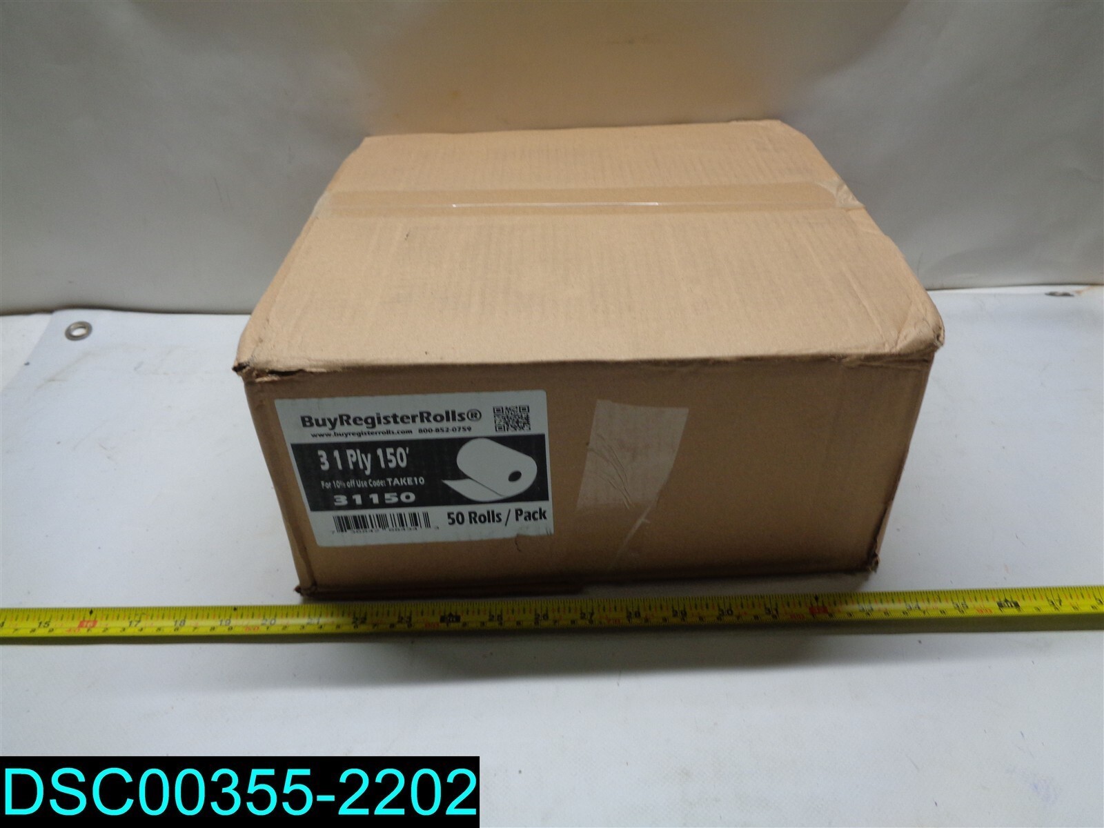 QTY=50: 1-Ply Printer Paper Bond 3″x150′ Better Value Pack from BuyRegisterRolls