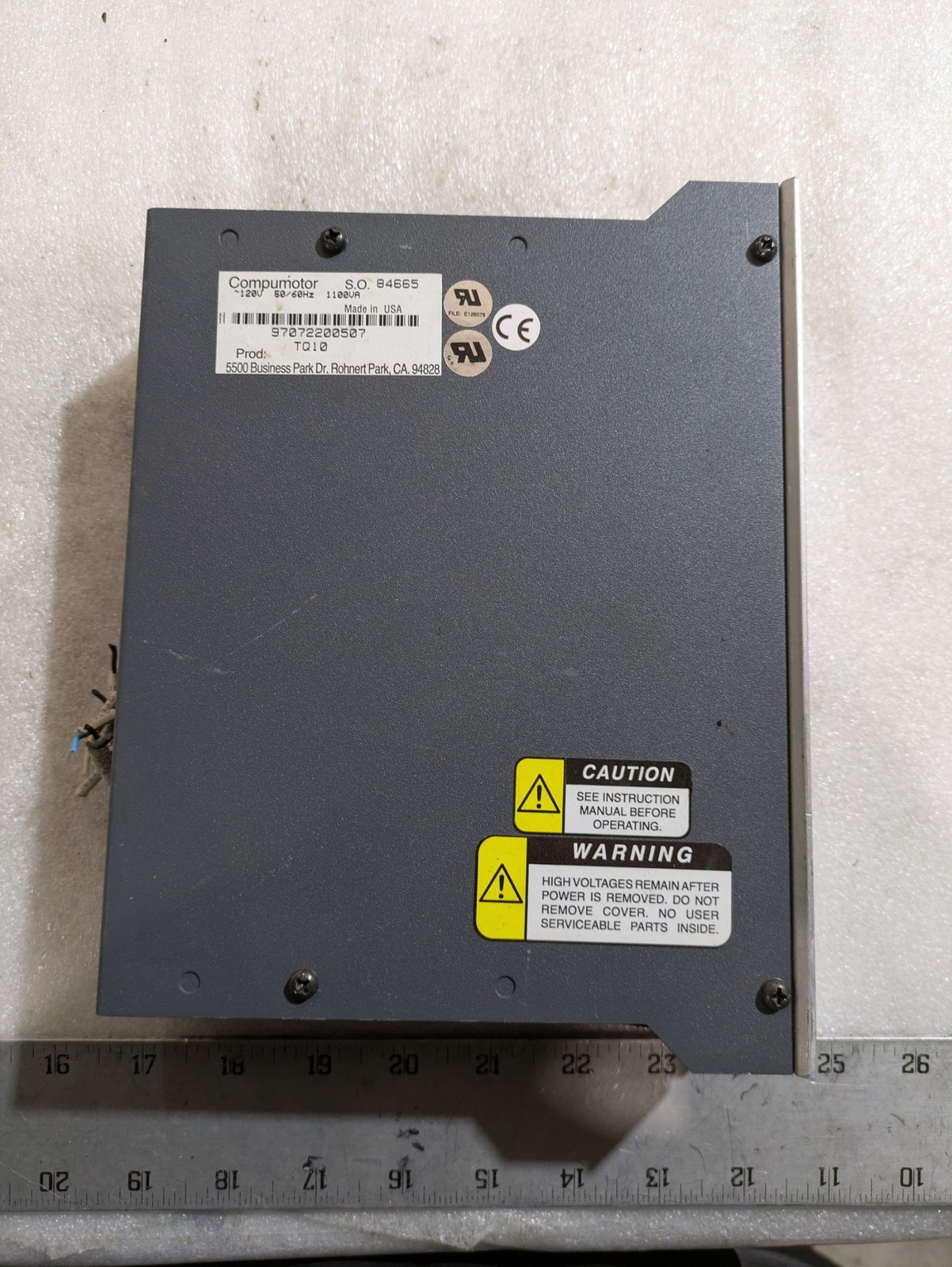 PARKER TQ10 COMPUMOTOR 84665 120V 50/60HZ 1100VA
