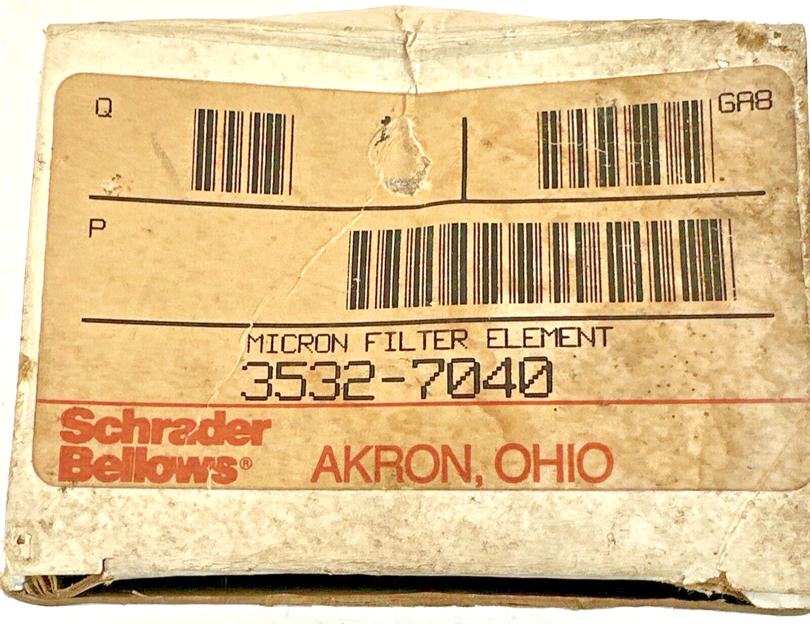 Schrader Bellows 3532-7040 Micron Filter Element, new (M)