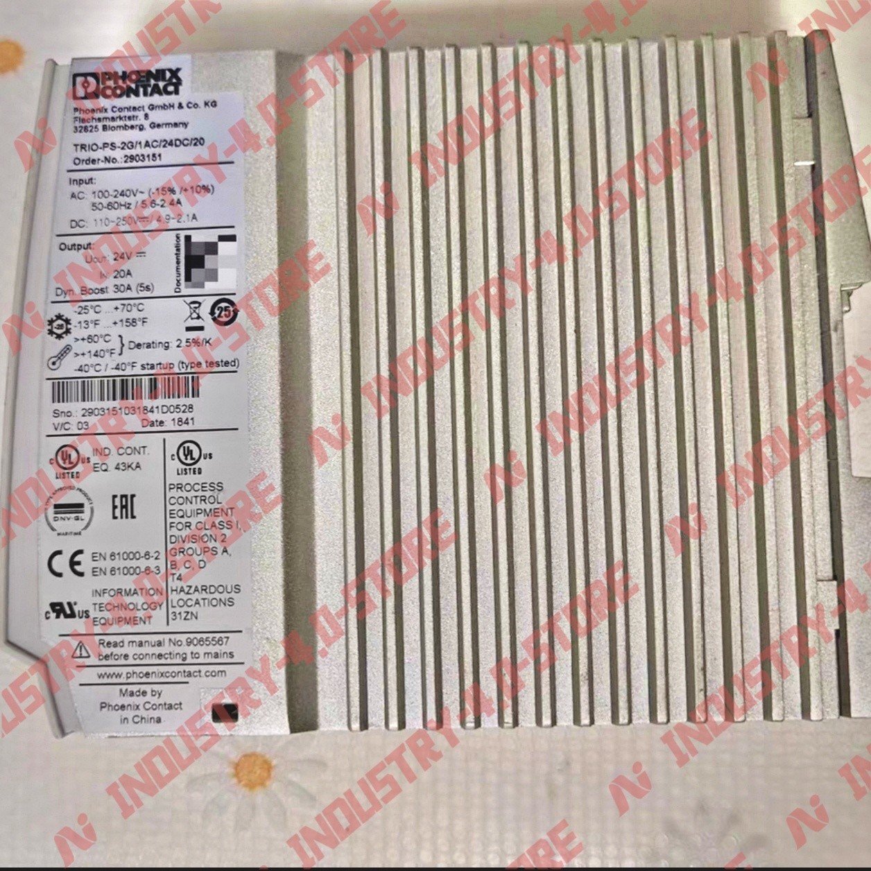 Phoenix 2903151 TRIO-PS-2G/1AC/24DC/20 Switching Power Supply#1pcs new in box