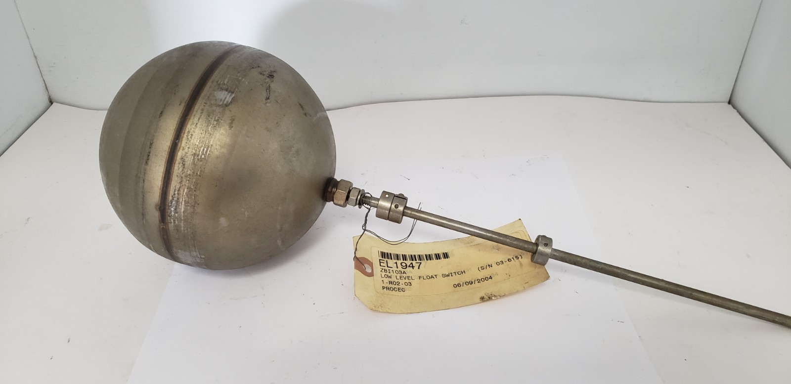 EL1947 (ZBI103A) SPHERICAL 6″ DIA. LOW LEVEL FLOAT SWITCH, NNB