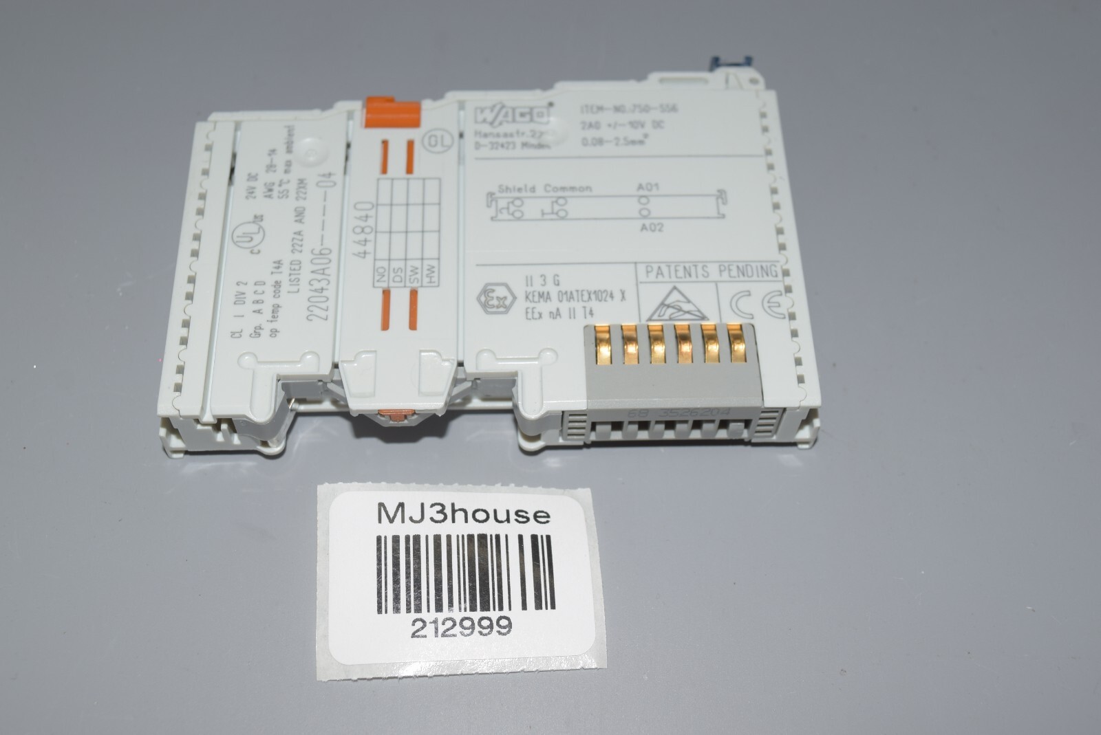 WAGO 750-556 2-channel digital input module #212999-O3