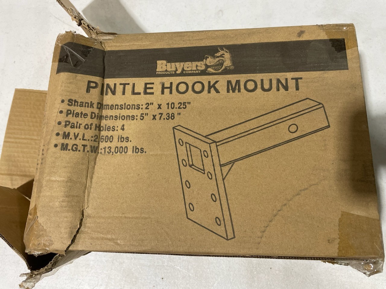 Buyers Products PM107 2 Inch Pintle Hitch Hook Mounting Plate 3 Position