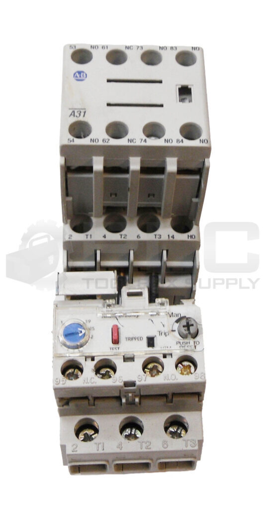 ALLEN BRADLEY 193-EA1DB /B OVERLOAD RELAY W/ 100-C09*10 /A CONTACTOR W/ 100-F /B