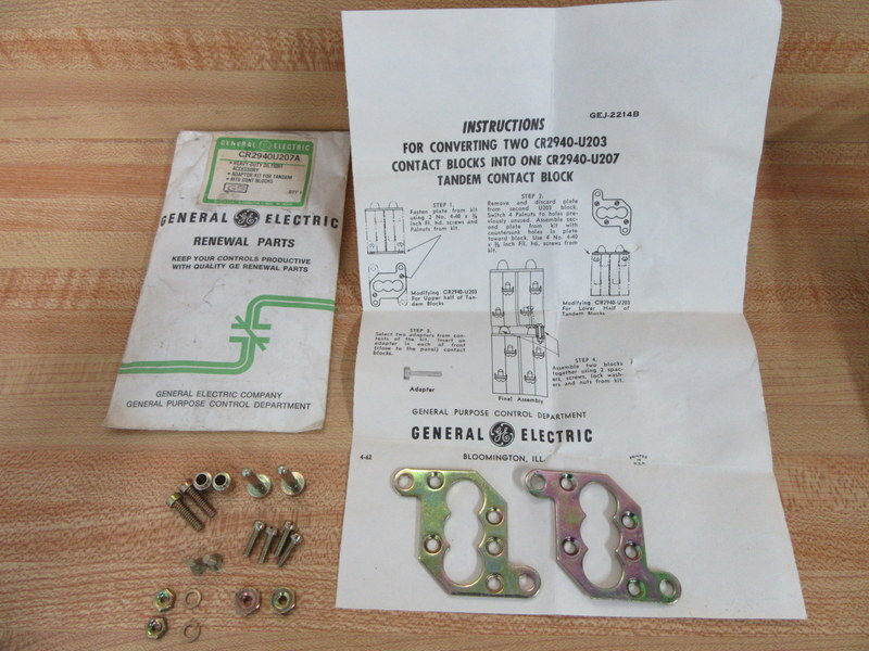 General Electric CR2940U207A Contact Block Adapter Kit