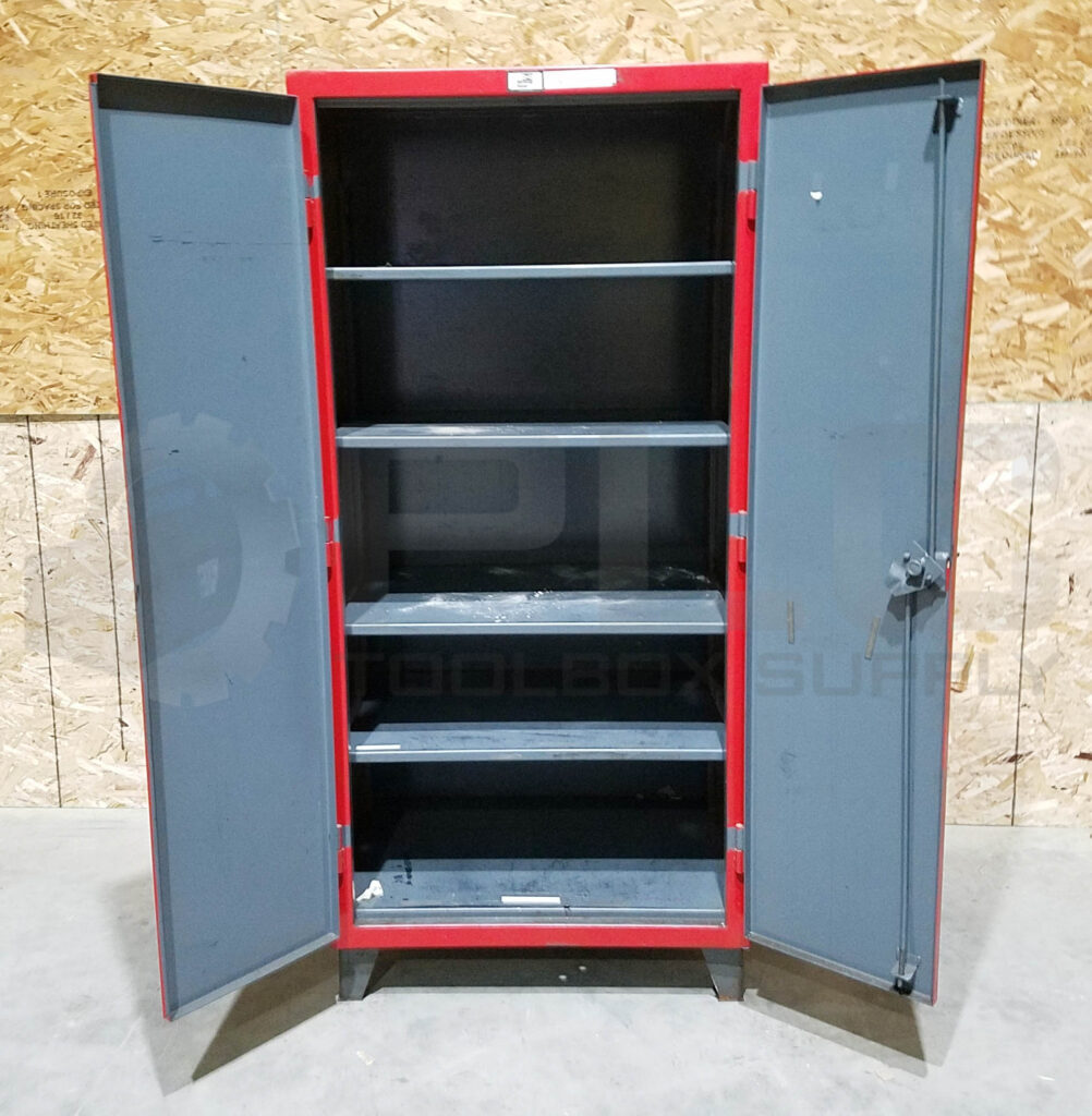 STRONG HOLD CABINET, 5 SHELF, 36 x 24 x 78, RED