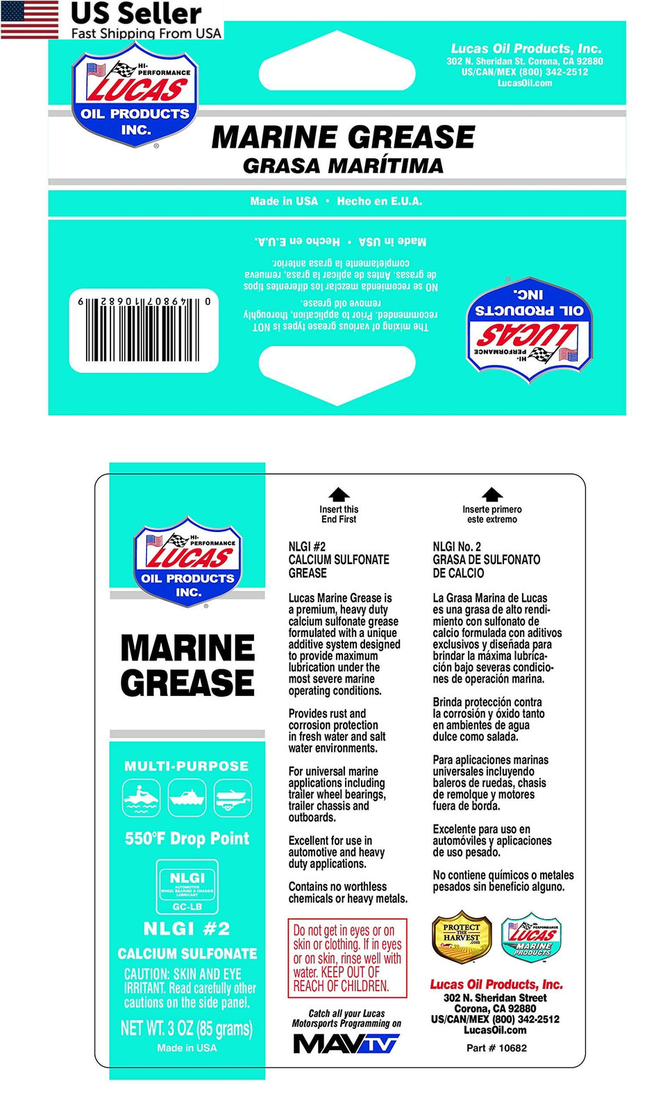 Lucas Oil 10682 Marine Grease 3 Ounce Combo Pack 3 Ounces, Multi