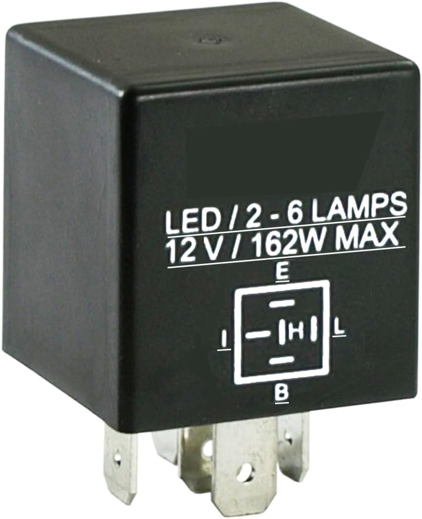 LED Turn Signal Flasher Relay 5 Pin Compatible with Ford F150 98-10 | Compatible