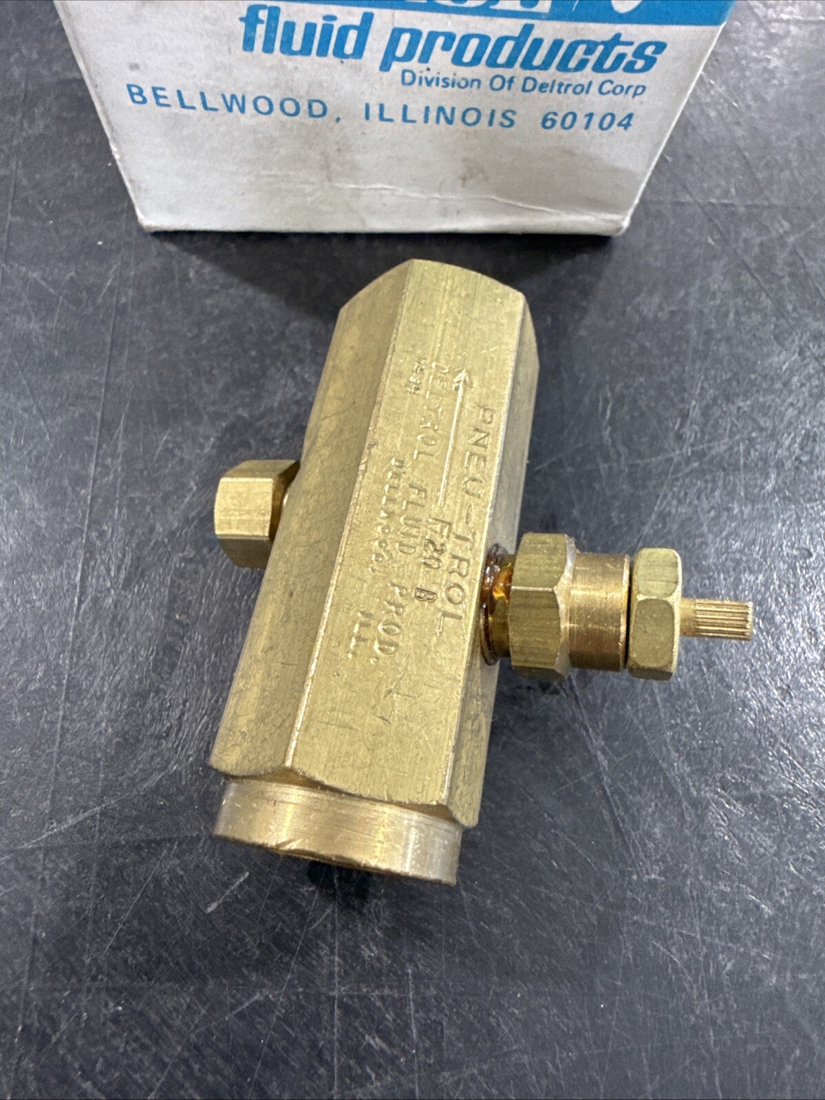 DELTROL F20B 10000-02 Flow Control Valve *NOS*
