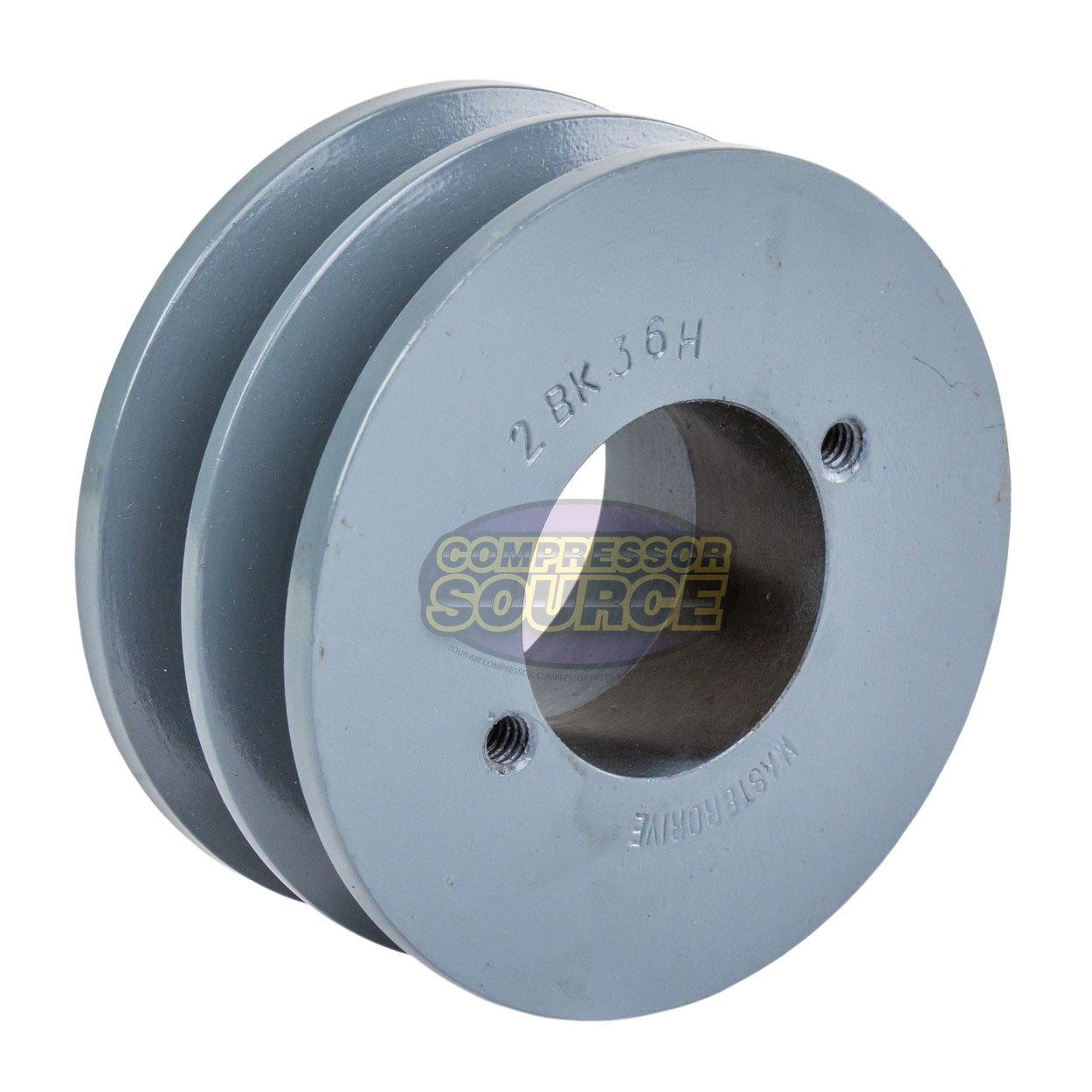 Cast Iron 3.75″ Dual Groove Pulley Belt B Section 5L with 1″ Sheave Bushing