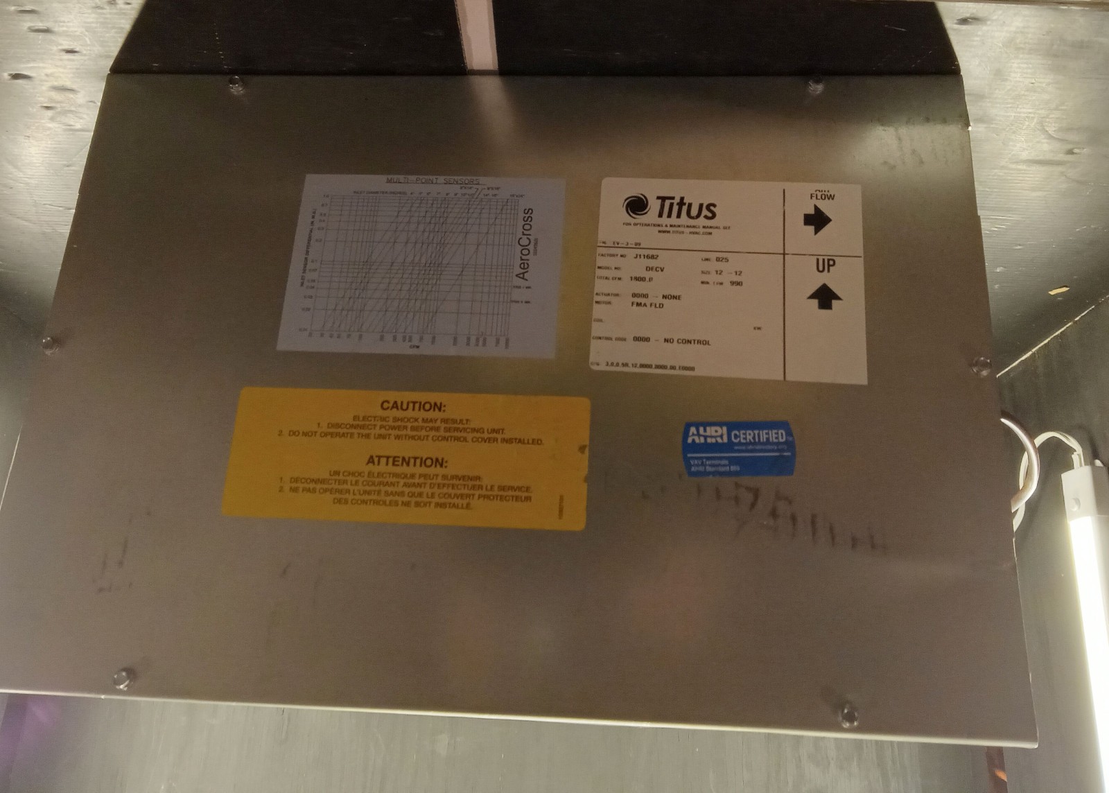 1 NEW TITUS DECV-1800.0 DIGITAL VAV, NO CONTROL NNB ***MAKE OFFER***