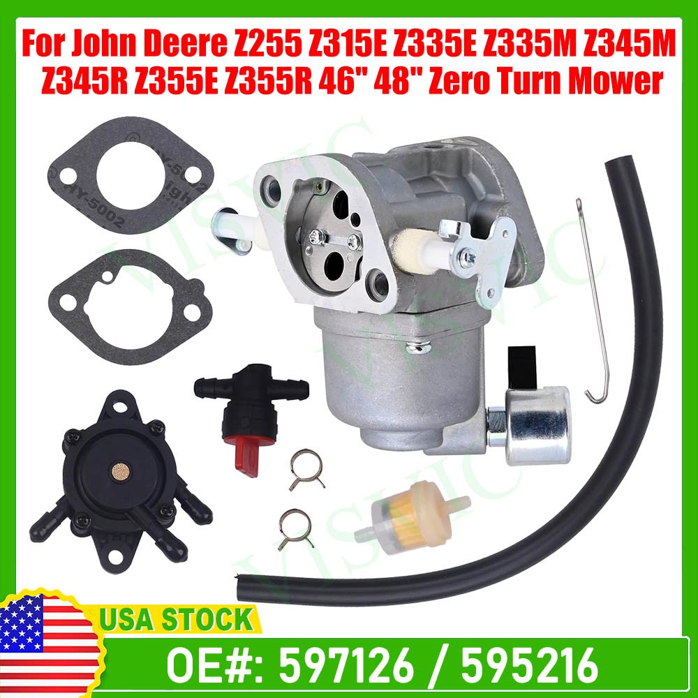 Carburetor carb For John Deere Z335E Z355E Z355E Z345R Z345M Z355R 46” 48”