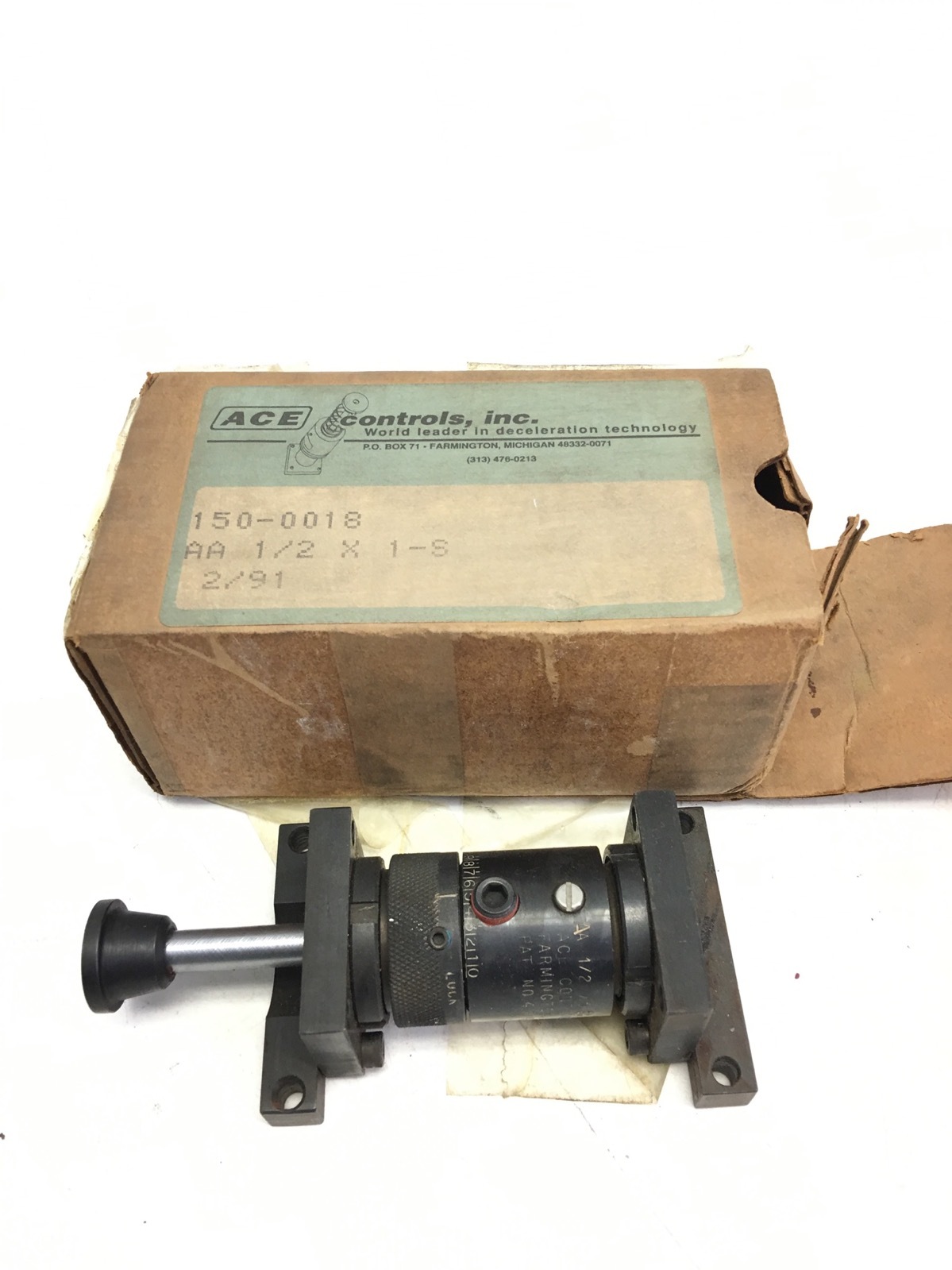 NEW IN BOX ACE CONTROLS AA1-1/2 X 1S INDUSTRIAL SHOCK ABSORBER, 150-0018, B265