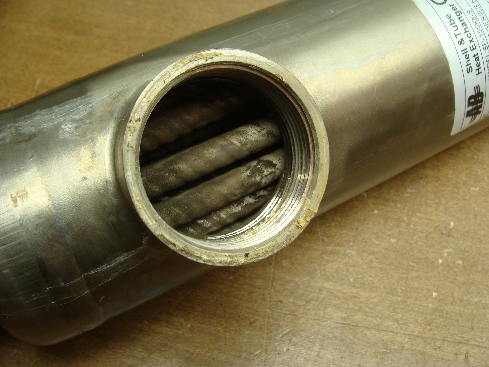 AB TITANIUM SHELL & TUBE HEAT EXCHANGER SP-155KTI-S 155,000 BTU/HR