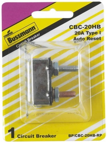 (BP/CBC-20HB-RP) 20 Amp Type-I Stud Mount Circuit Breaker w/ Lengthwise Bracket