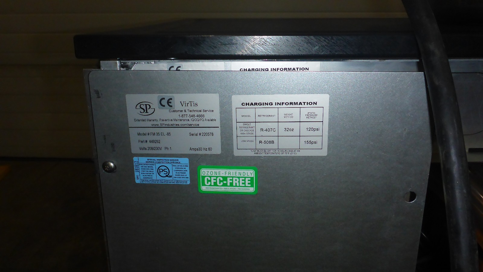 VIRTIS FREEZEMOBILE 35EL FREEZE DRY SYSTEM 440134 WITH TRIVAC VACUUM PUMP