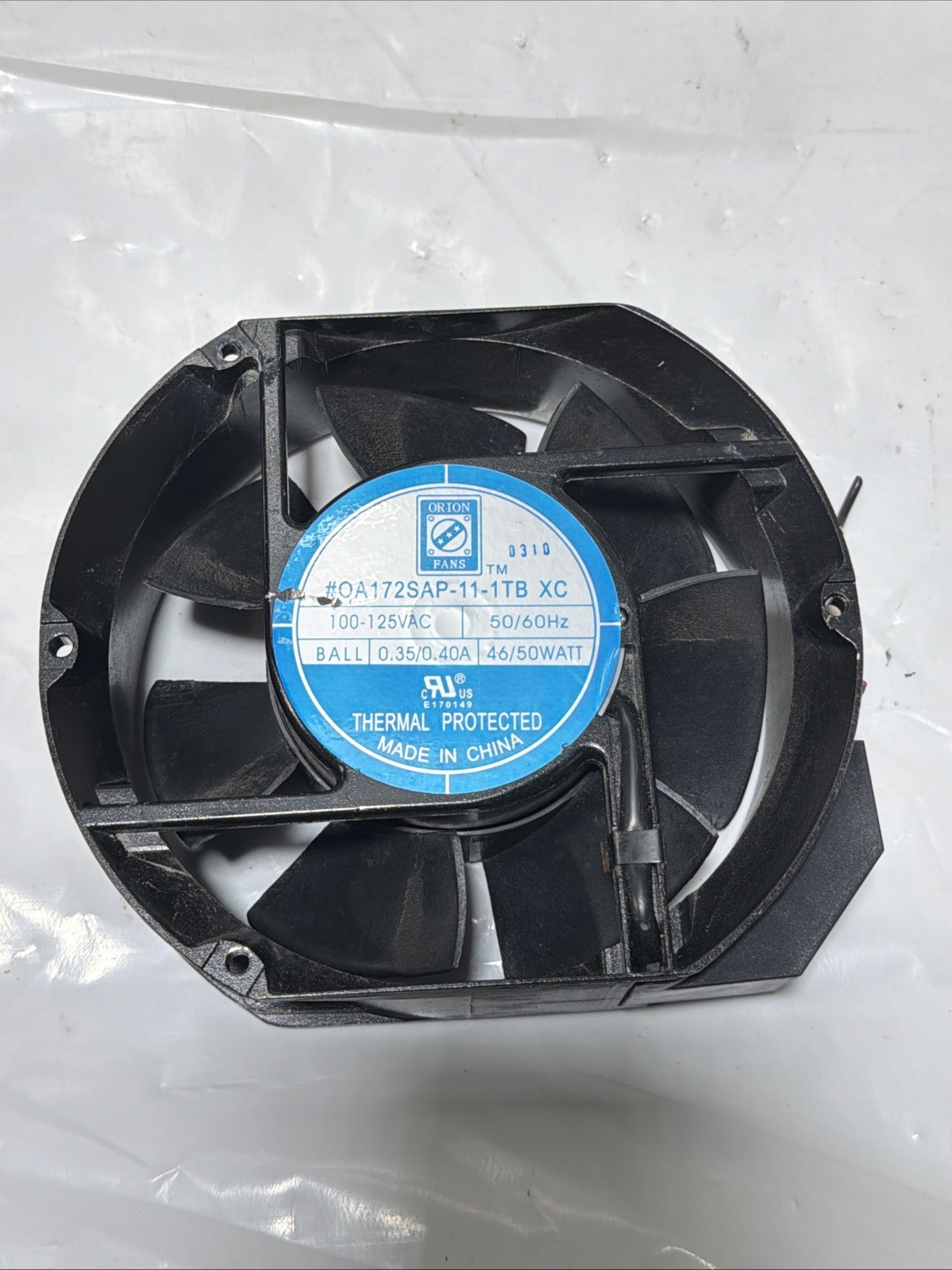 ORION FANS OA172SAP-11-1TBXC 115VAC 60Hz 50W Dual Ball Bearing Axial Fan 293 CFM